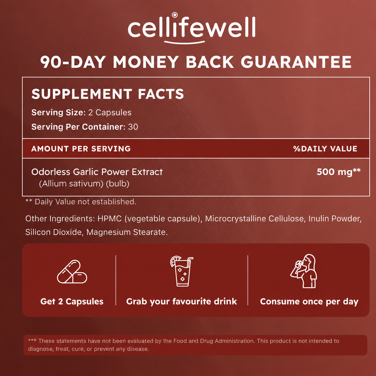 Odorless Garlic Extract Capsules